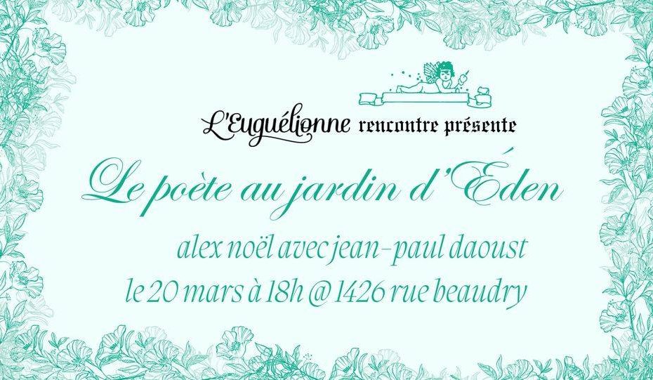 Affiche de l'évènement Le poète au jardin D'éden